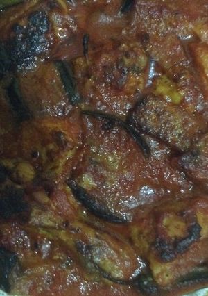 صورة لوصفة دجاج بالباذنجان والصلصة