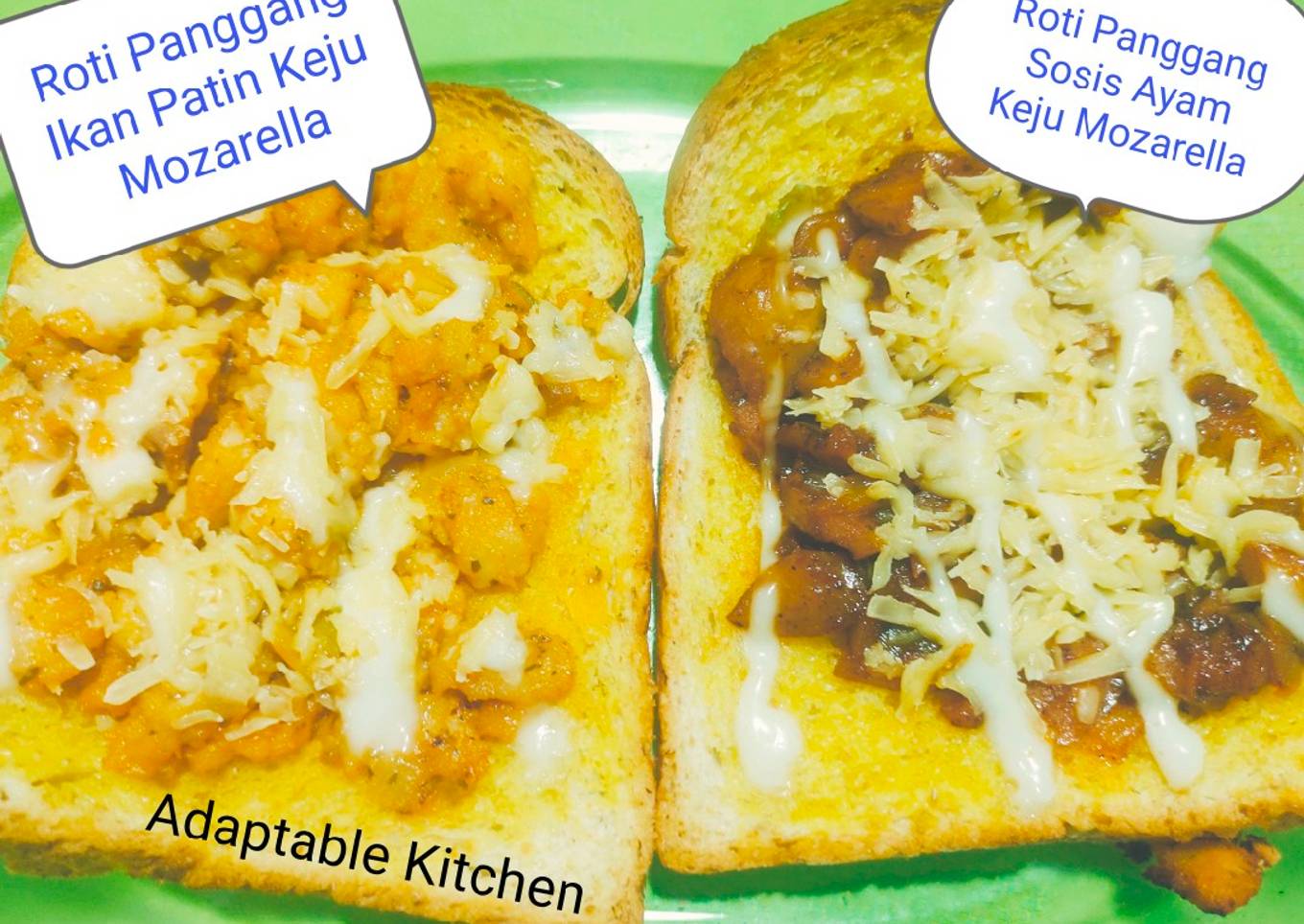 Roti Panggang Ikan Patin & Sosis Ayam keju Mozarella