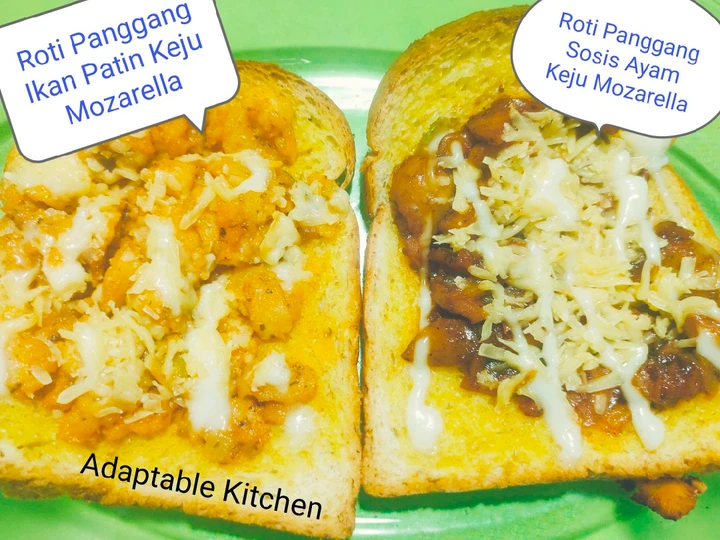 Cara Mudah Membuat Resep Roti Panggang Ikan Patin &amp;amp; Sosis Ayam keju Mozarella yang Lezat Sekali Anti Ribet, Sempurna