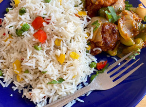 A picture of Mixed veg fried rice.