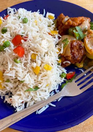 A picture of Mixed veg fried rice.