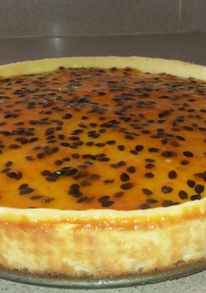 Una foto de Cheesecake de Maracuyá