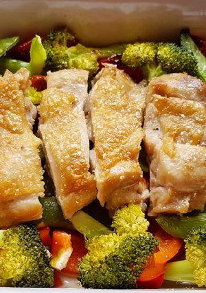 烤雞蔬菜總匯 的食譜成品照片