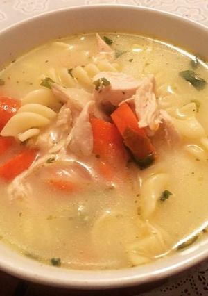 Una foto de Sopa de pollo