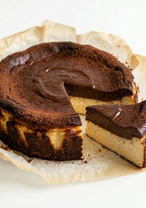 Foto resep Iceberg Lava Basque Burnt Cheesecake