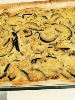 Una foto de Tarta de zapallitos italianos o zucchini