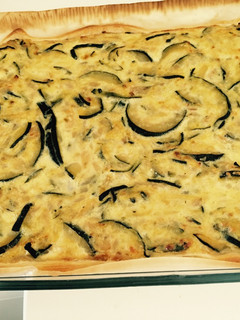 Una foto de Tarta de zapallitos italianos o zucchini