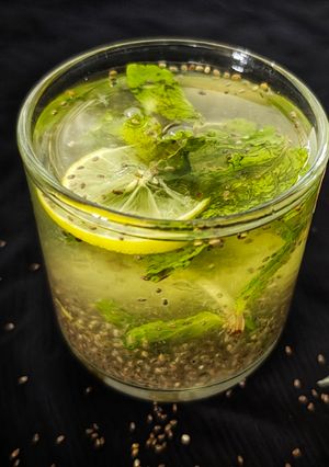 A picture of Weightloss Chia Seed water/ Detox Morning Drink.