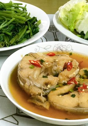 Hình của món Cá bớp kho lạt.