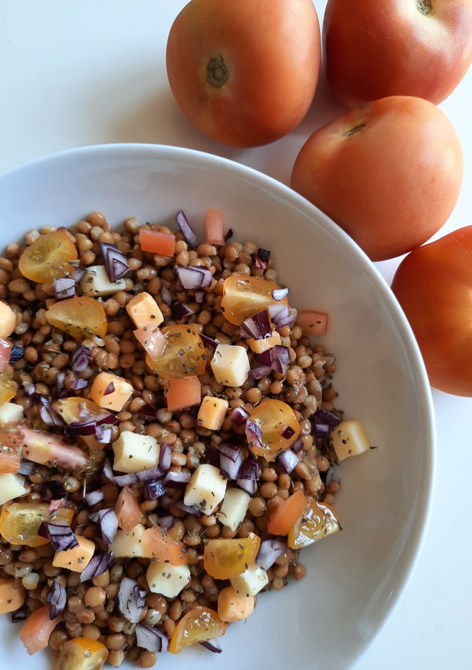 Una foto de Ensalada rápida de lentejas