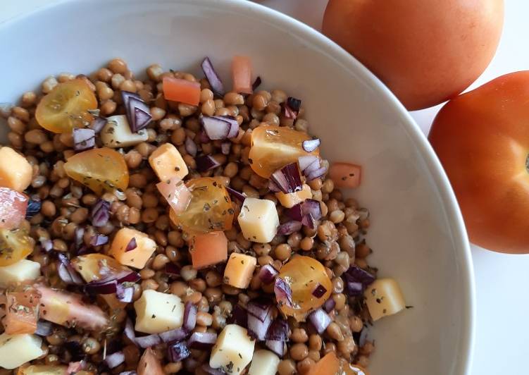 Ensalada rápida de lentejas