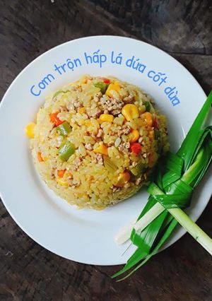 Hình của món Cơm hấp lá dứa cốt dừa.