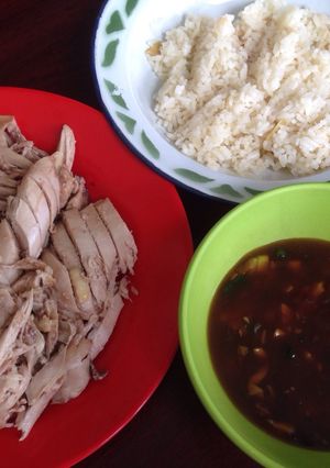 Foto resep Nasi Hainam ayam rebus enak sekali untuk si pacar 😘