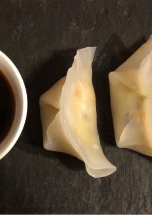 A picture of Crystal Ravioli or Har Gow.