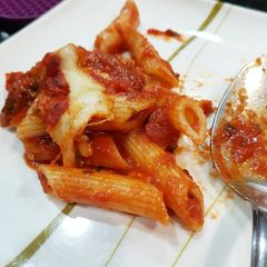 A picture of Homemade bake pasta.