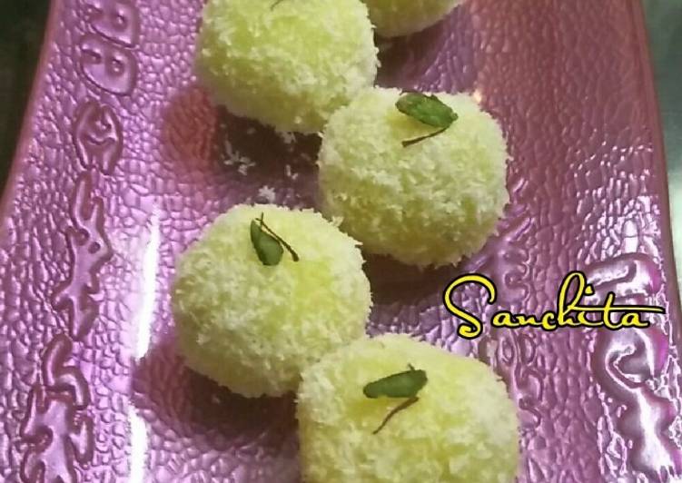 Kesariya Coconut Laddoo