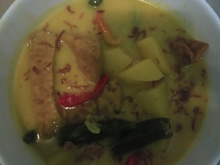 Wajib coba! Resep mudah memasak Sayur tahu kentang santan  sesuai selera