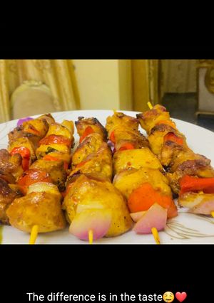A picture of Chicken kebab.