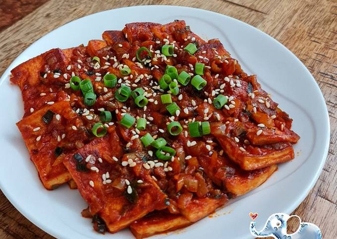 Resep Spicy Braised Tofu / Dubu-Jorim 두부조림 Oleh Lin_Fangfei - Cookpad