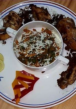 A picture of Afghani chicken.