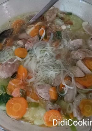 Foto resep Sop baso bihun oyong