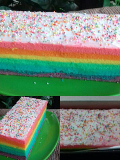 Foto resep Rainbow cake kukus