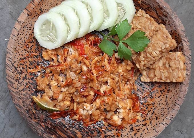 Tempe Penyet Sambal Kencur