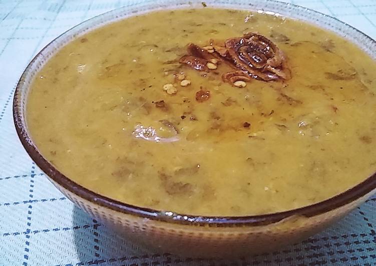 Recipe of Super Quick Homemade Dal ALU Palak My new Creation,