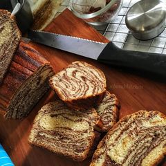 Whole-wheat Marble Milk Bread(Tangzhong method) A picture of Whole-wheat Marble Milk Bread(Tangzhong method).