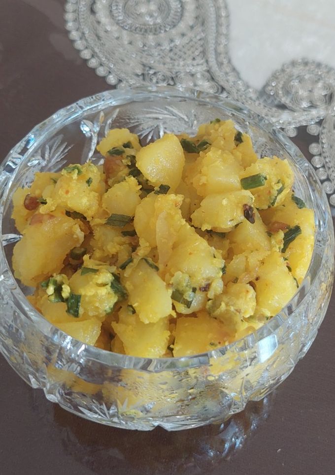 عکسی از دستور سیب زمینی و پیازچه