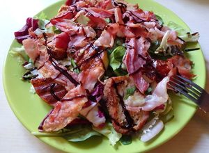 Sonkás-vagdaltas reggeli recept fotója