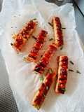 Sriracha sesame grill tofu