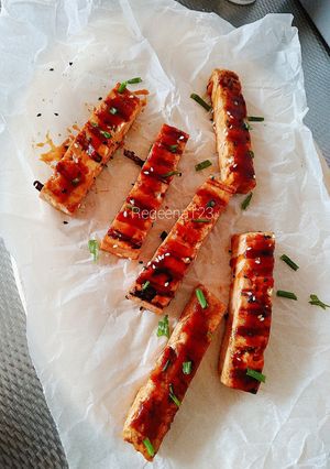 Foto resep Sriracha sesame grill tofu