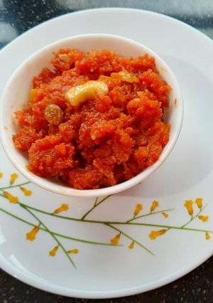 A picture of Gajar Halwa (Carrot Halwa).