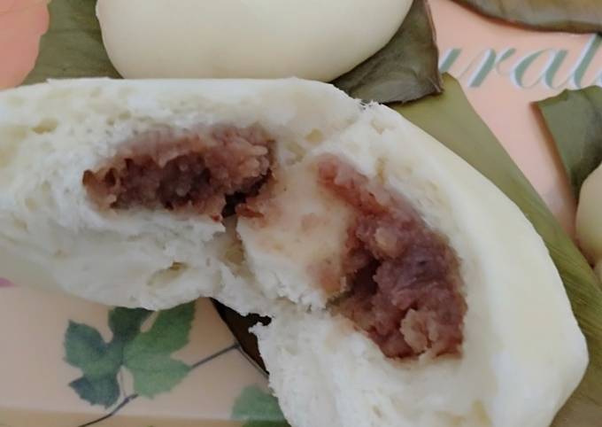 Bakpau / Bapau / Pao isi Kacang Merah (Takaran Sendok)