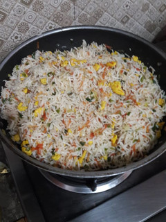 A picture of Egg fried rice.