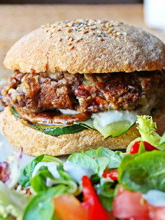 Una foto de Hamburguesa vegana