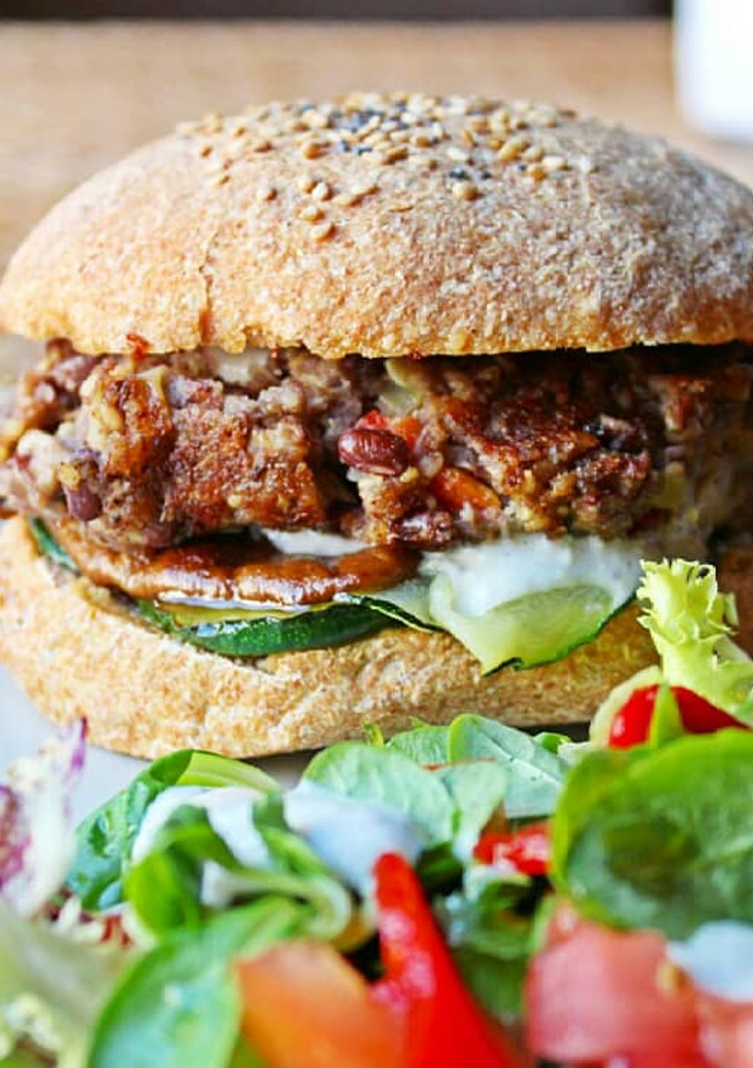 Una foto de Hamburguesa vegana