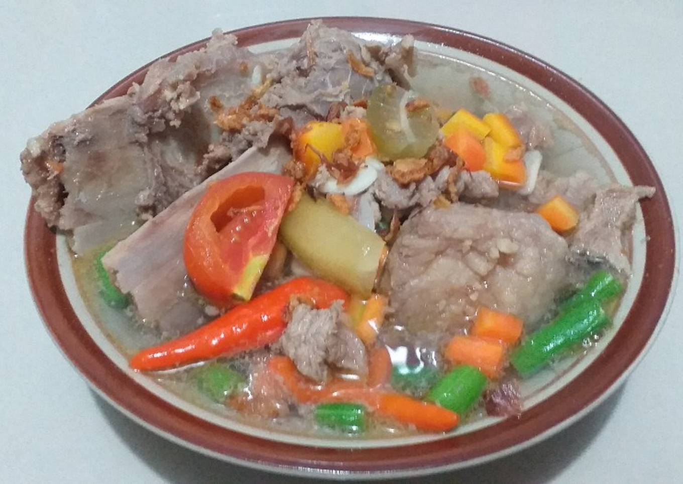 43. Asem Asem Daging dan Tulang Sapi