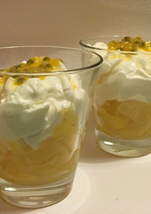 Une photo de Cappuccino d'ananas à la passion