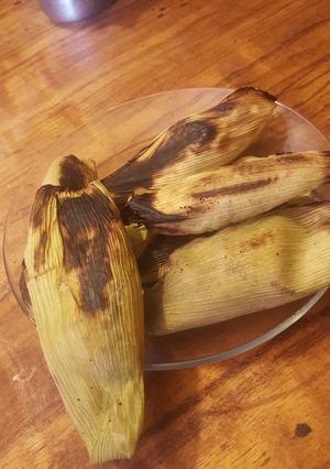 Una foto de Humitas dulce con la abuela