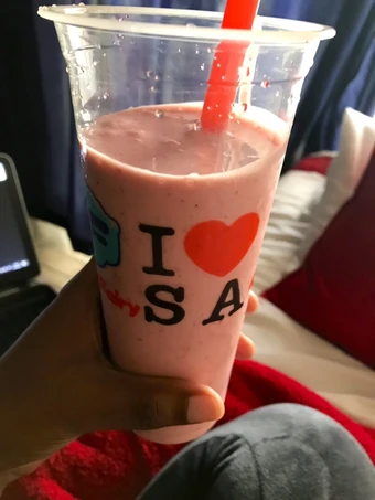 Recipe Banana and strawberry smoothie the Awesome  Perfect