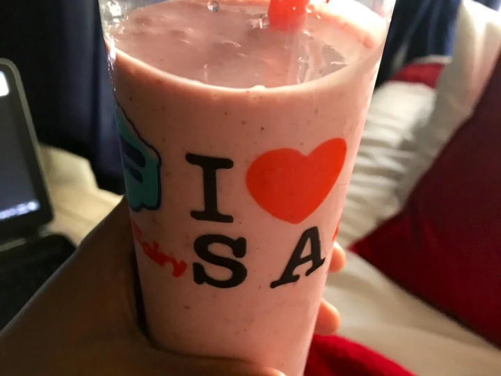 Recipe Banana and strawberry smoothie the Awesome  Perfect