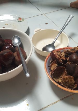 Hình của món Hạt dẻ luộc đường.