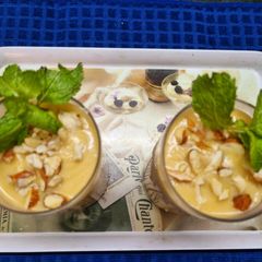 A picture of Wood Apple or Bael and Mint Smoothie.