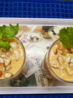 A picture of Wood Apple or Bael and Mint Smoothie.