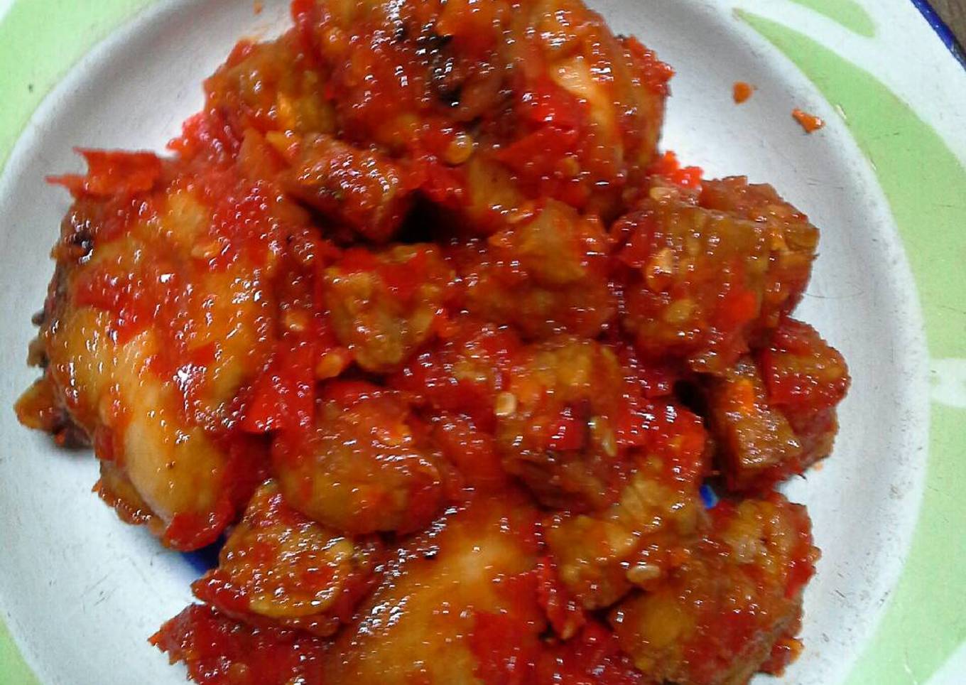 🐓Ayam tempe goreng sambal balado🐔