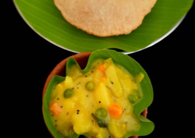 Puri and potato curry Recipe by Muniswari.G - Cookpad