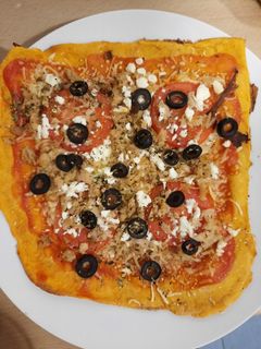 Una foto de Pizza casera de boniato