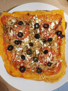 Una foto de Pizza casera de boniato
